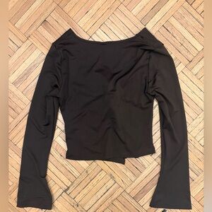 Elegant Black Long Sleeve Women's Top